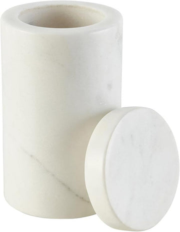 Marble Storage Container with Lid Trinket Box, Large, White