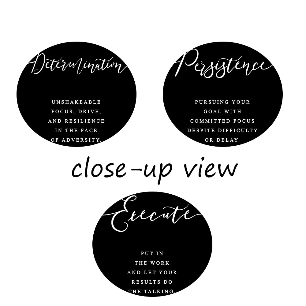 3 Piece Inspirational Wall Art, Black Background Sayings Print Pictures, Quote Motivational Canvas Art for Women Men
