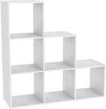 ClosetMaid Cubeicals 3-2-1 Cube Storage Shelf Organizer Bookshelf, 3 Tier, Steps, Corner Unit, Easy Assembly, Wood