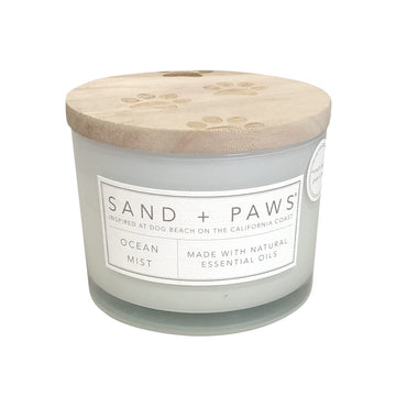 + Paws Scented Candle - Ocean Mist - Additional Scents and Sizes - Luxurious Air Freshening Jar Candles Neutralize