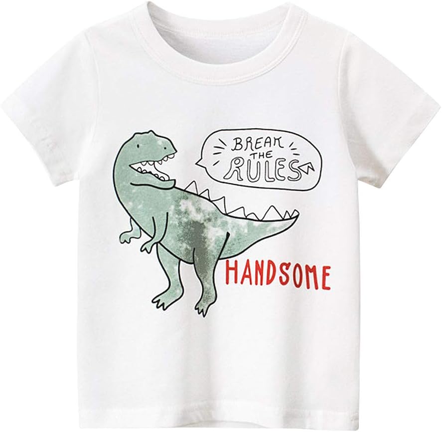 Boys' Pack Excavator Short Sleeve Crewneck T-Shirts Top Tee Toddler Boys' Value Pack Cotton T-Shirt