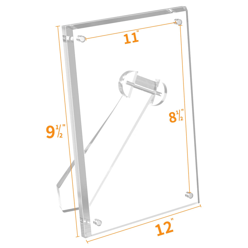 8.5 by 11 Acrylic Picture Frame Document Certificate Frames 2 Packs