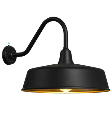 21" Extra Large Gooseneck Outdoor Barn Light, Dusk to Dawn Farmhouse