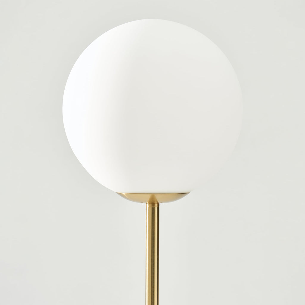 Luna LED Floor lamp, Modern Lamp s & Offices, Great Living Room Décor, Tall Lamp with Frosted Glass Globe, Mid