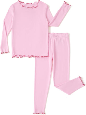 Kids Pajama Sets Years - Snug Fit Long Sleeve Sleepwear, Soft Breathable PJs for Girls Boys Toddler