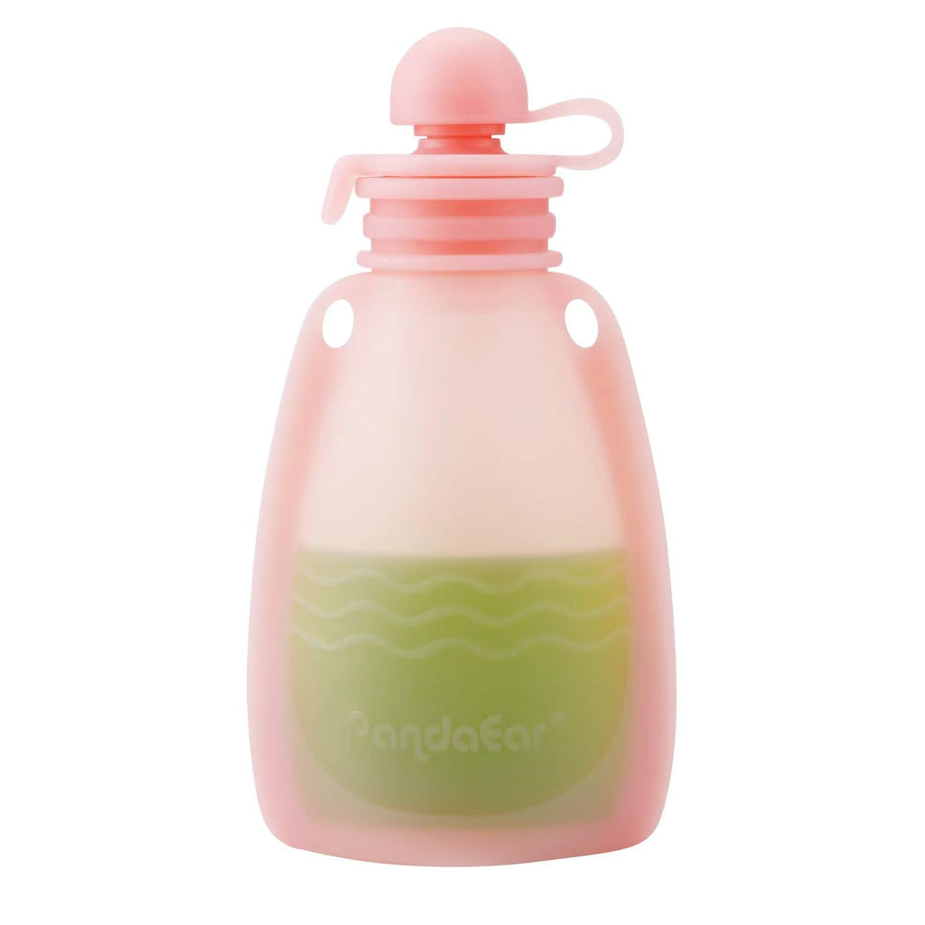 7 Pack Silicone Baby Food Pouches, Reusable Squeeze Pouches
