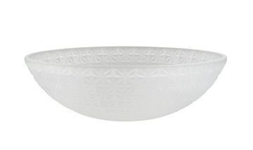 25015-76-1 Replacement Frosted with Diamond Pattern Glass shade for Flush Mount or Semi-Flush Mount, 1/2" Center