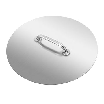 Round Fire Pit Lid 20 Inch, 304 Stainless Steel Fire Pit Ring Lid 1.5mm Thick Fire Pit Burner Cover for Any Round