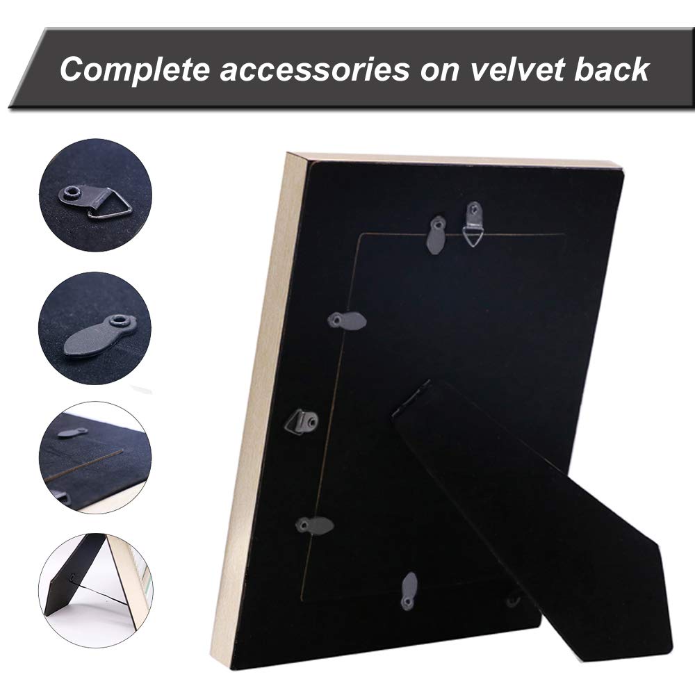 8x10 2 Pack Mirror Photo Frames Sets for Wall Pictures Decor or Table Stand