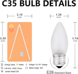 Frosted Flame Tip Chandelier Light Bulb-40W Incandescent Torpedo Tip Chandelier-40W Incandescent Torpedo Tip
