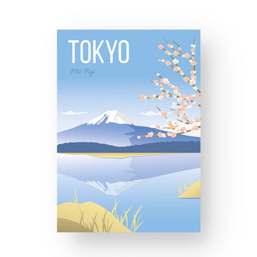 Retro World Famous City Posters - Decorative, Vintage, Retro, Grunge Travel Poster Printing - Wall Print - Tokyo