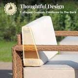 8-Piece Wicker Outdoor Patio Furniture Set with Thick Cushions for Backyard, Garden & Porch