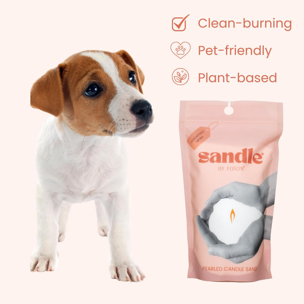 Sandle Pearled Candle 10Oz 2 Pack, Vanilla Scented