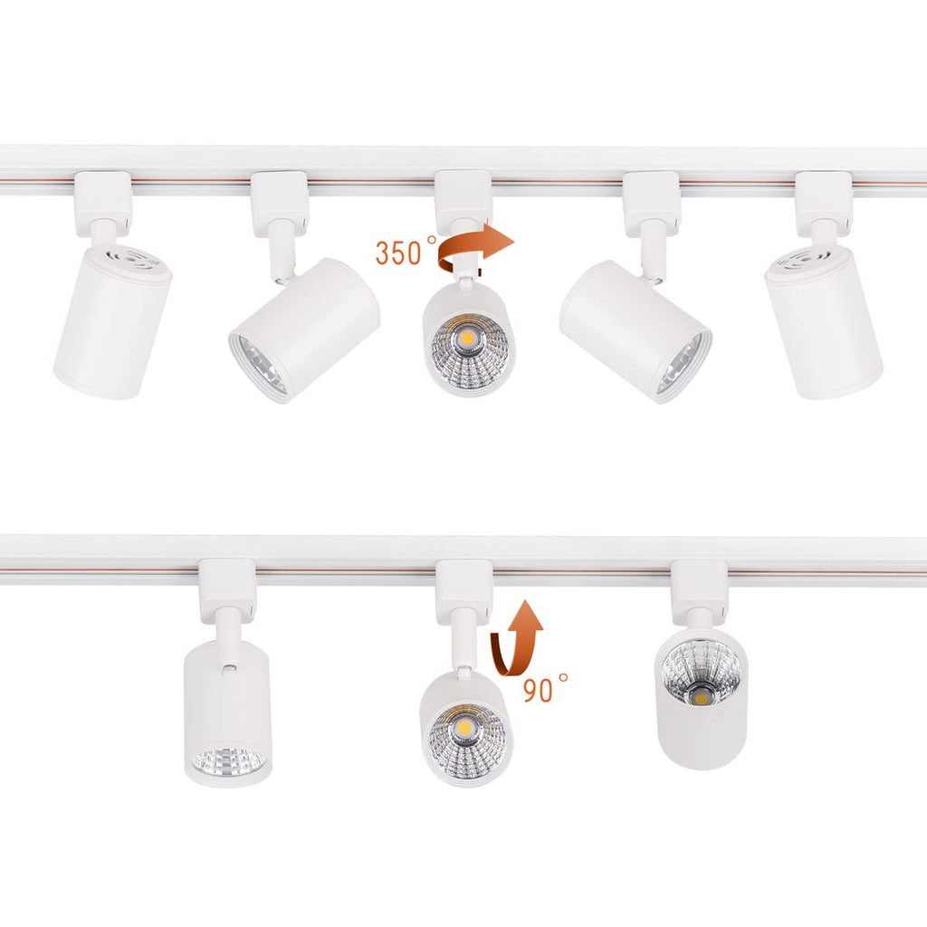 6 Pack J Type LED Track Lighting Heads 6.5W 4000K Neutral White
