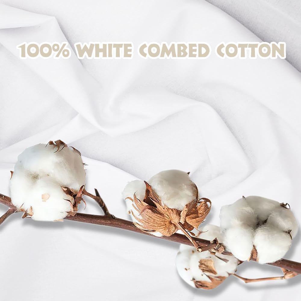Cotton Fabric: 63 inch x 2 Yards Bleached Muslin Linen Fabric for Sewing