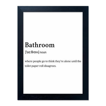 Black and White Bathroom Decor Sign Paintings Bathroom Rules Wall Art Framed Modern Canvas Print Artworks for Wall