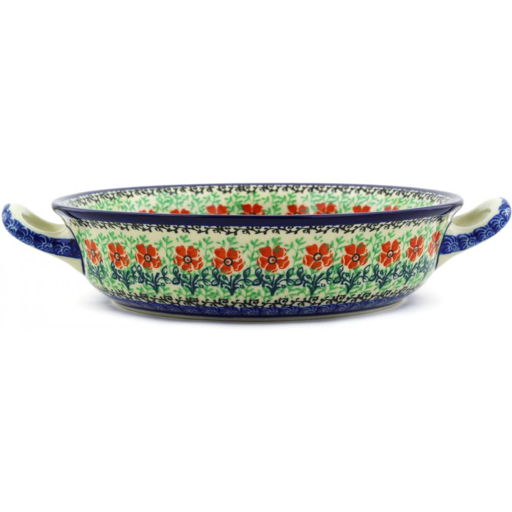 Pottery Baker - Round with Handles - 8" - Maraschino