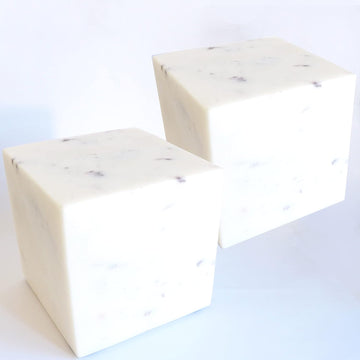 Marble Bookends Handcrafted Heavy Marble Cube Square Bookshelf Decor Set of 2 Decorative Bookends Book Stoppers with