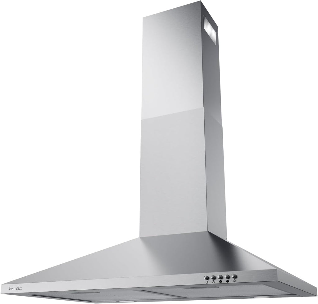 30 Inch Stainless Steel Wall Mount Range Hood Charcoal Filter Convertible Ducted/Ductless