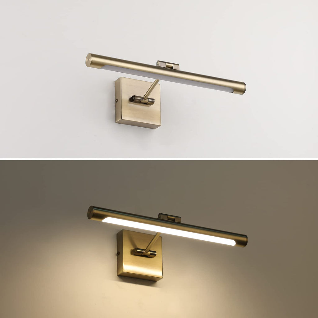LED Picture Lights for Paintings Bronze Finish 16.53" Long Swing Arm Display Wall Art Light 7W Gallery Hallway