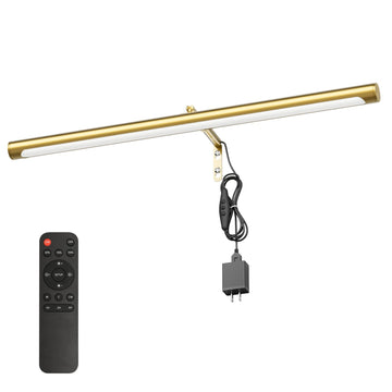24" Plug in Picture Light 9W Gold Art Light with Remote