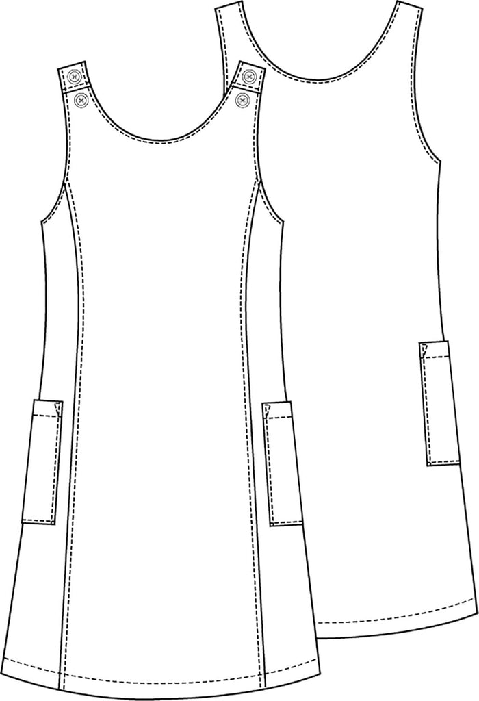 School Uniforms Girls Jumper with Adjustable Straps 2 Pockets