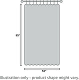 Burlap Linen Look Outdoor Curtain for Patio - 2 Panels Water - Image 8