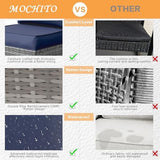 7-Piece PE Rattan Outdoor Patio Furniture Set | Grey All-Weather Resistant for Backyard, Garden & Porch