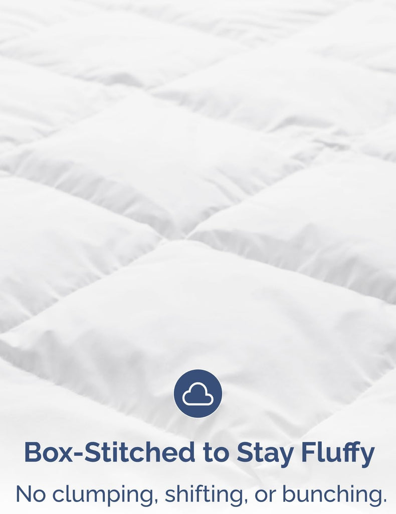King, White Alternative Down Comforter - Warm, Lightweight & Breathable Hotel Quality Bedding Set for Men, Women