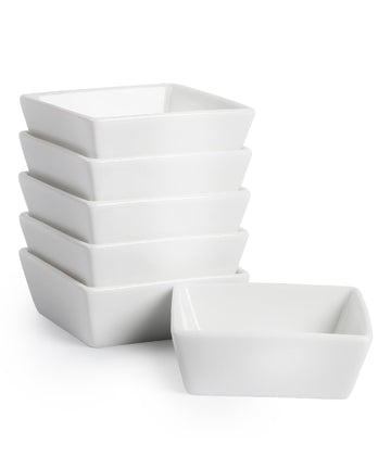 BTaT- Square, 4 oz, Set of 6, for Baking & Dipping Sauces