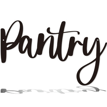 Pantry Metal Sign, Home Wall Art Decor, Black Wall Art Hanging Word Decoration Outdoor Metal Sign