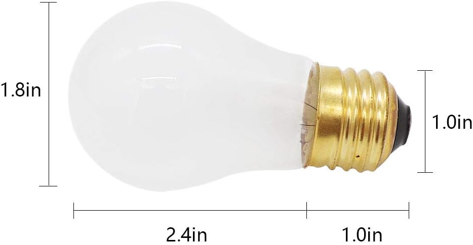 8009 Oven Light Bulb 40w 130v E26 Incandescent 2pcs