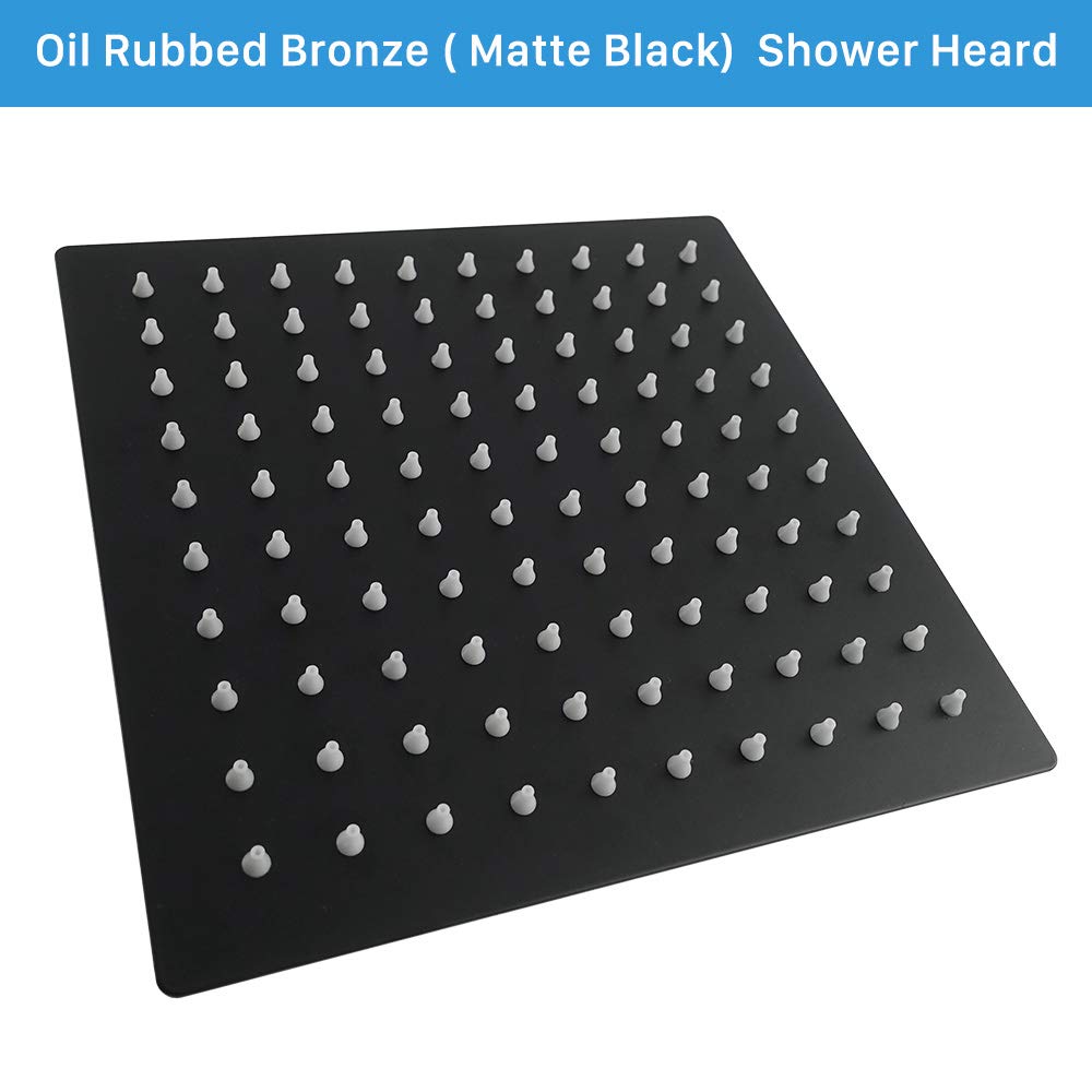 Rain Shower Head, High Flow Stainless Steel Square Rainfall Shower, High Pressure Design, Awesome Shower Experience