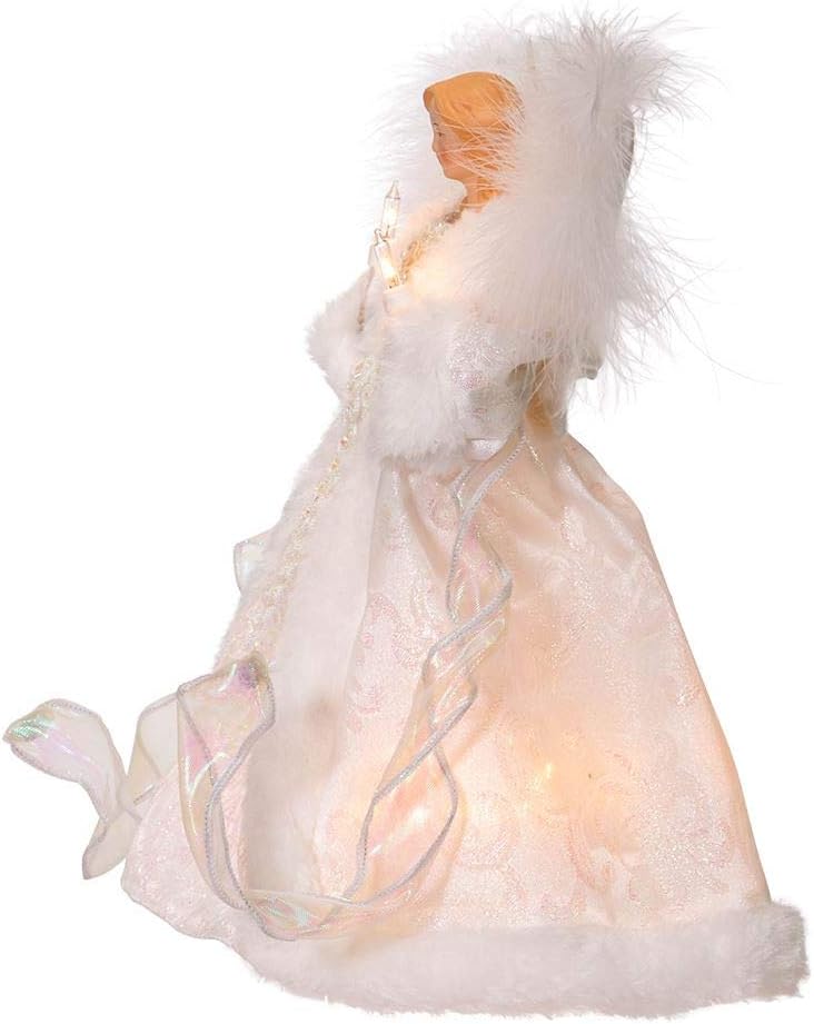 10-Inch UL 10-Light White Angel Treetop
