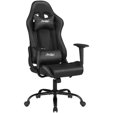 Gaming Chair Office Chair Desk Chair with Lumbar Support Headrest Armrest Task Rolling Swivel Ergonomic E-Sports