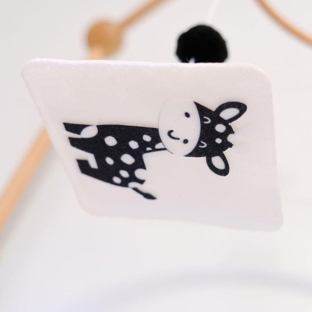 Montessori Mobile for Crib, Black and White Mobile for Baby, Neutral Baby Crib Mobile for Boys Girls, Nursery Mobiles