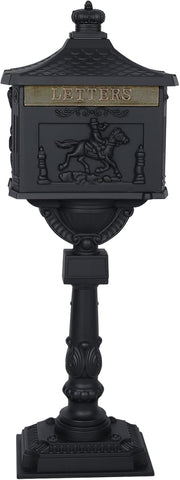 Cast Aluminum Mail Box,Postal Box, Mailbox Aluminum, Heavy Duty Postal Mail Box w/ 2 Keys