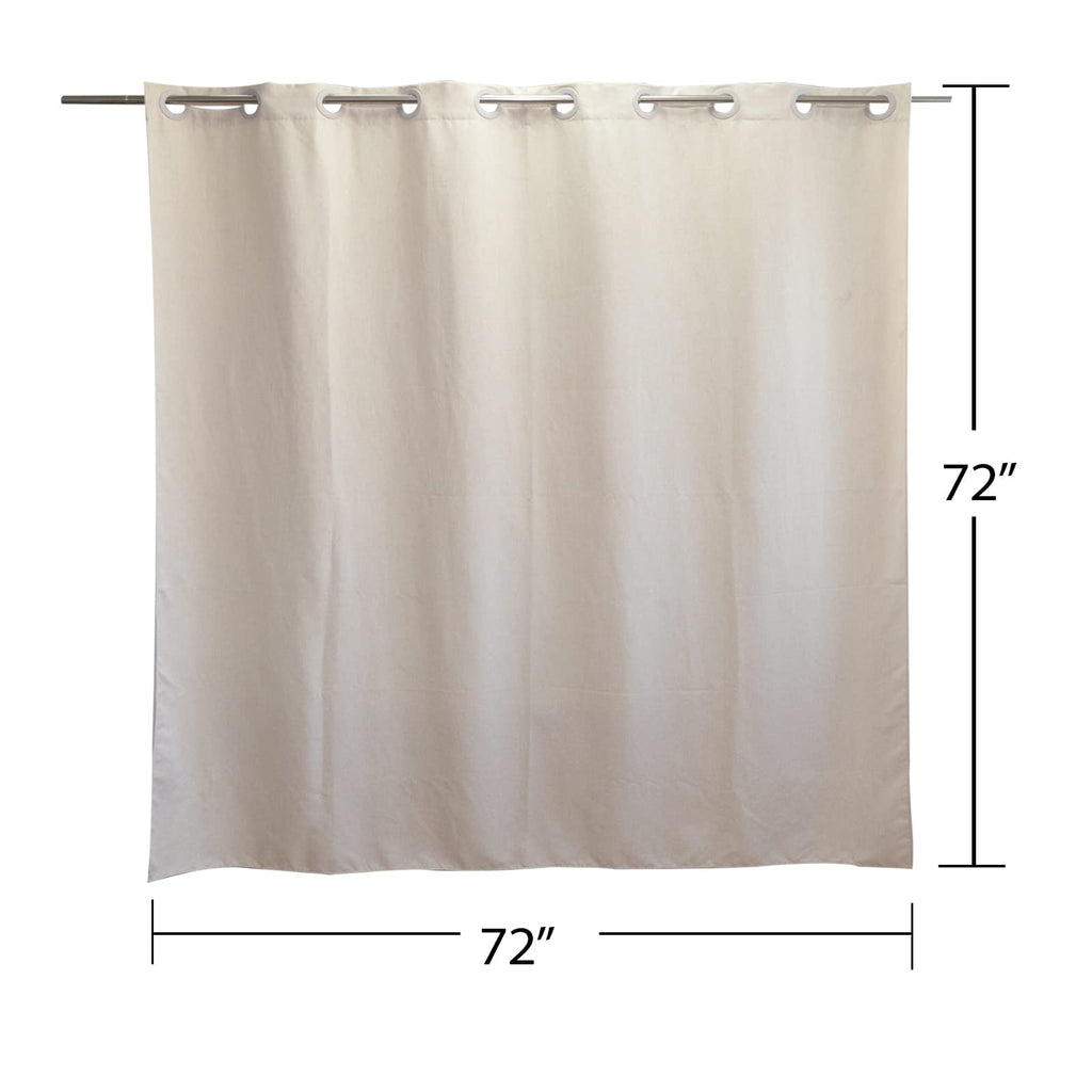Natural Beige Linen Textured No Hooks, 72x72"