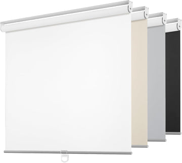 Cordless Free-Stop 100% Blackout Blinds for Windows, Roller Windows Shades with Thermal Insulated, UV Protection