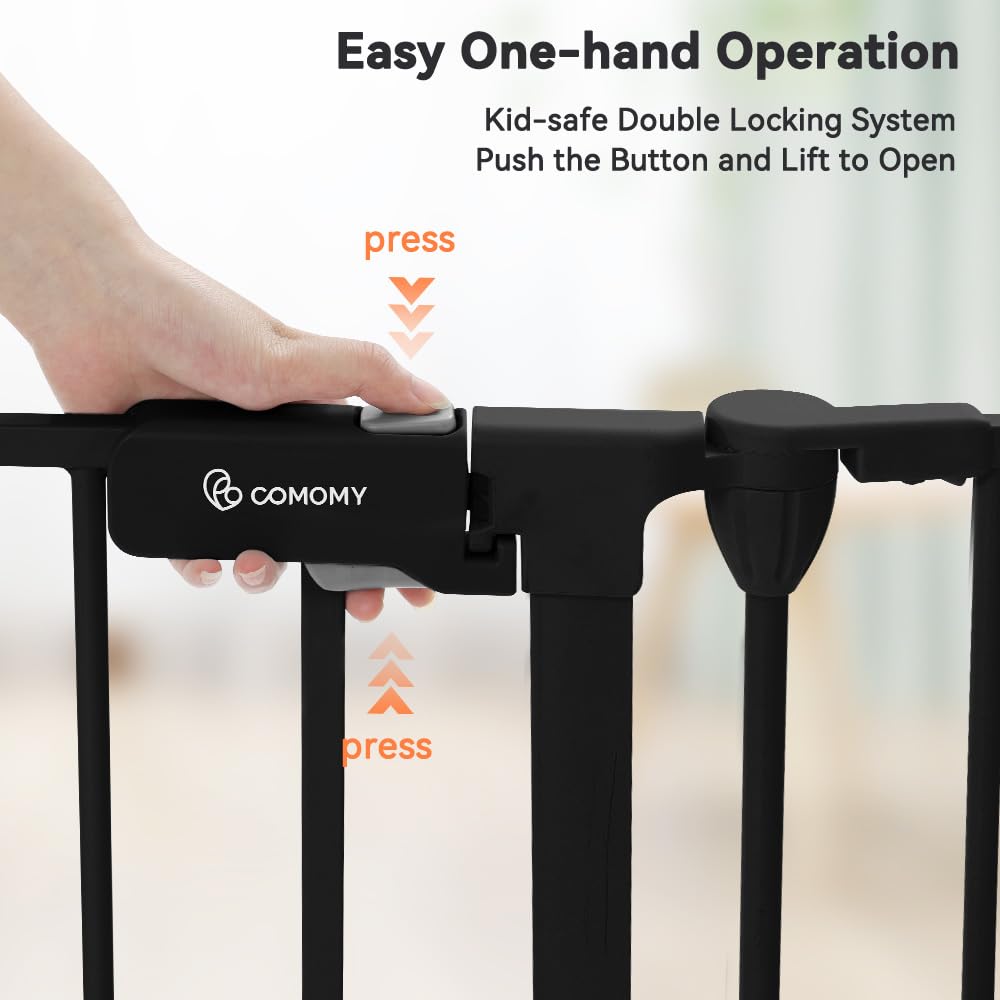 127.8" Extra Wide Baby Gate, Dog Gate Stairs Doorways