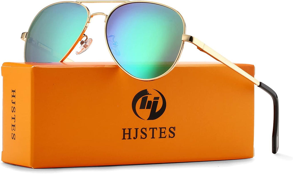 Polarized Kids Aviator Sunglasses for Girls Boys Classic Juniors Glasses UV400 Protection Lens,52mm