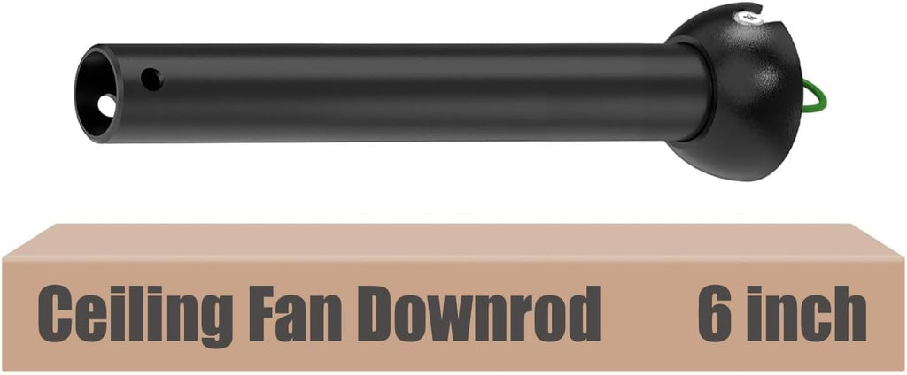 Black 6 inch ceiling fan downrod