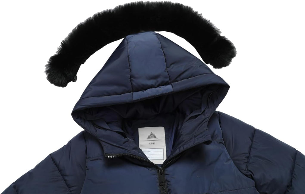 Girl's Winter Long Coat Parka Warm Hooded Puffer Jackets