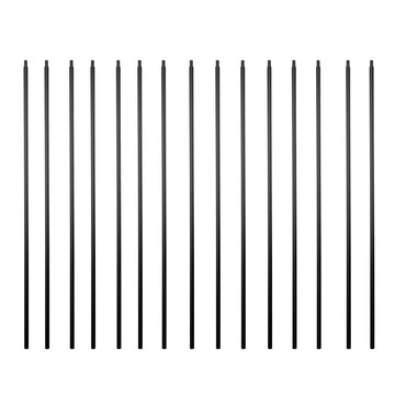 50 Pcs Iron Balusters for Staircase, 1/2" x 44" Wrought Iron Baluster, Square Metal Balusters Hollow Straight