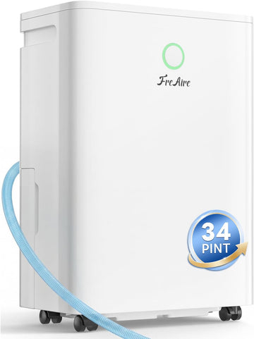 2500Sq.Ft Dehumidifier, 34Pint Dehumidifiers for Home, Quiet Dehumidifier for Basement, Bedroom, Bathroom