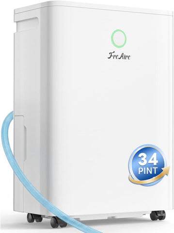 2500Sq.Ft Dehumidifier, 34Pint Dehumidifiers for Home, Quiet Dehumidifier for Basement, Bedroom, Bathroom