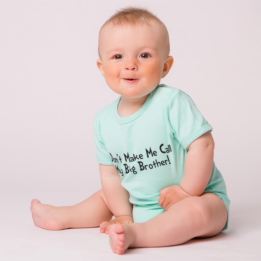 Baby Bodysuit Don'T Make Me Call My Big Brother! Funny Funny Boy & Girl Baby Clothes Cotton Lavender Design Only 24