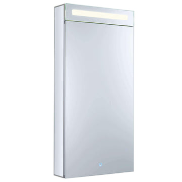 20" x 40" Bathroom Medicine Cabinet, Aluminum Bathroom Vanity, Recessed Medicine Cabinet, Surface Mount, Right Hand