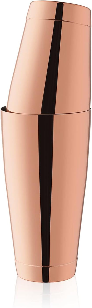 Boston Cocktail Shaker Set, 18 oz & 28 oz, Stainless Steel (Rosegold)