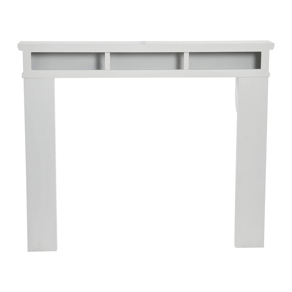 Lodge Decorative Fireplace Mantel, Flat Paintable White